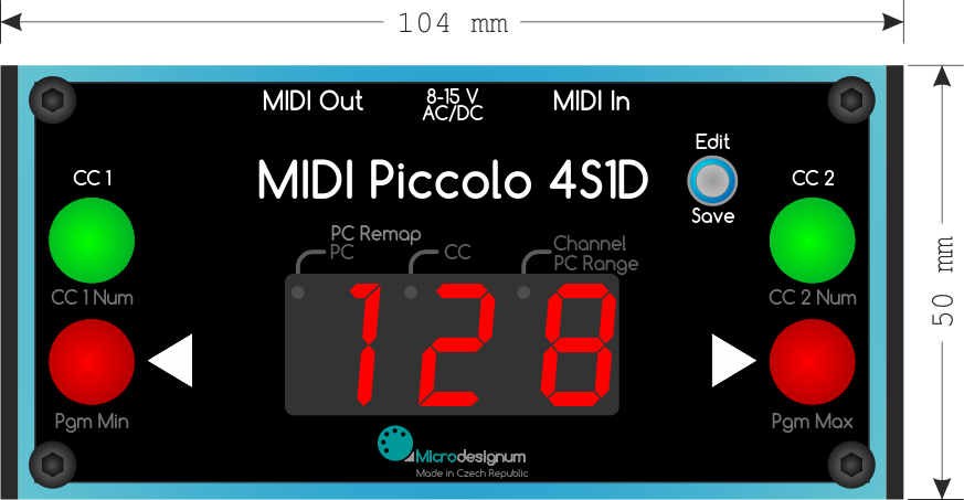 MIDI Piccolo 4S1D