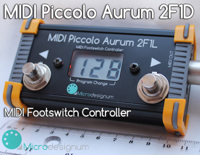 MIDI Piccolo Aurum 2F1D v porovnání s pravítkem