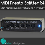 Rozbočovač MIDI Presto Splitter 1:4