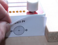 Self-adhesive label for MIDI IN
