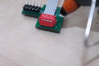 Glue on the plug and socket of the Safiros board.
