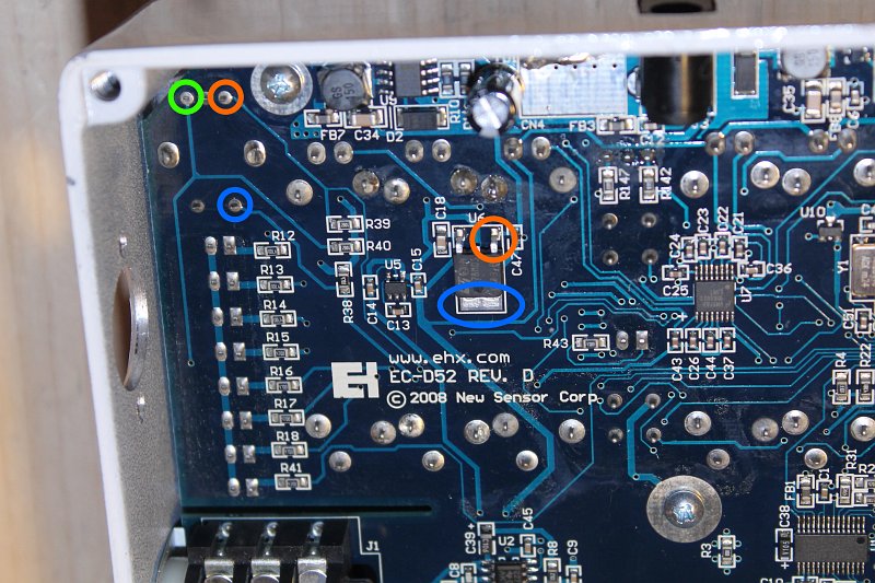 Six soldering points (How to install MIDI module into POG2 1) Control