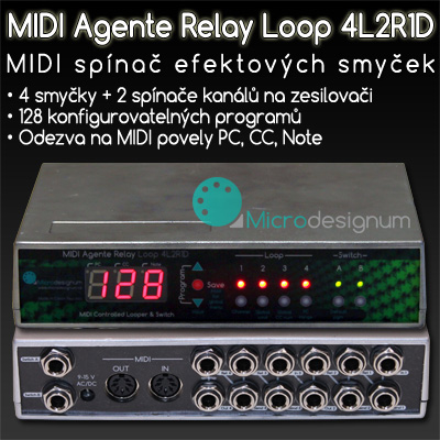 MIDI Agente Relay Loop 4L2R1D-P MIDI Agente Relay Loop 4L2R1D-P