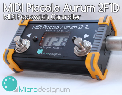 Miniaturní nožní ovladač MIDI Piccolo Aurum 2F1L