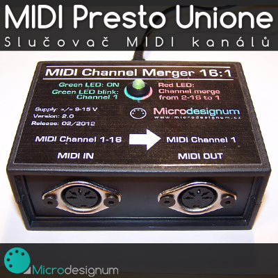 Slučovač MIDI kanálů Presto Unione