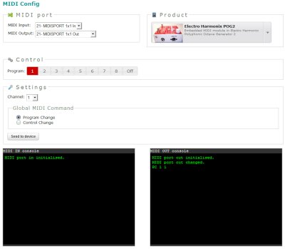 Configuration tool for EHX MIDI controller