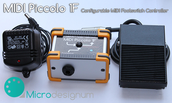 Konfigurovatelný ovladač MIDI Piccolo 1F