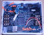 Soldering point: Switch. Put more solder there and solder the appropriate wire from the module.