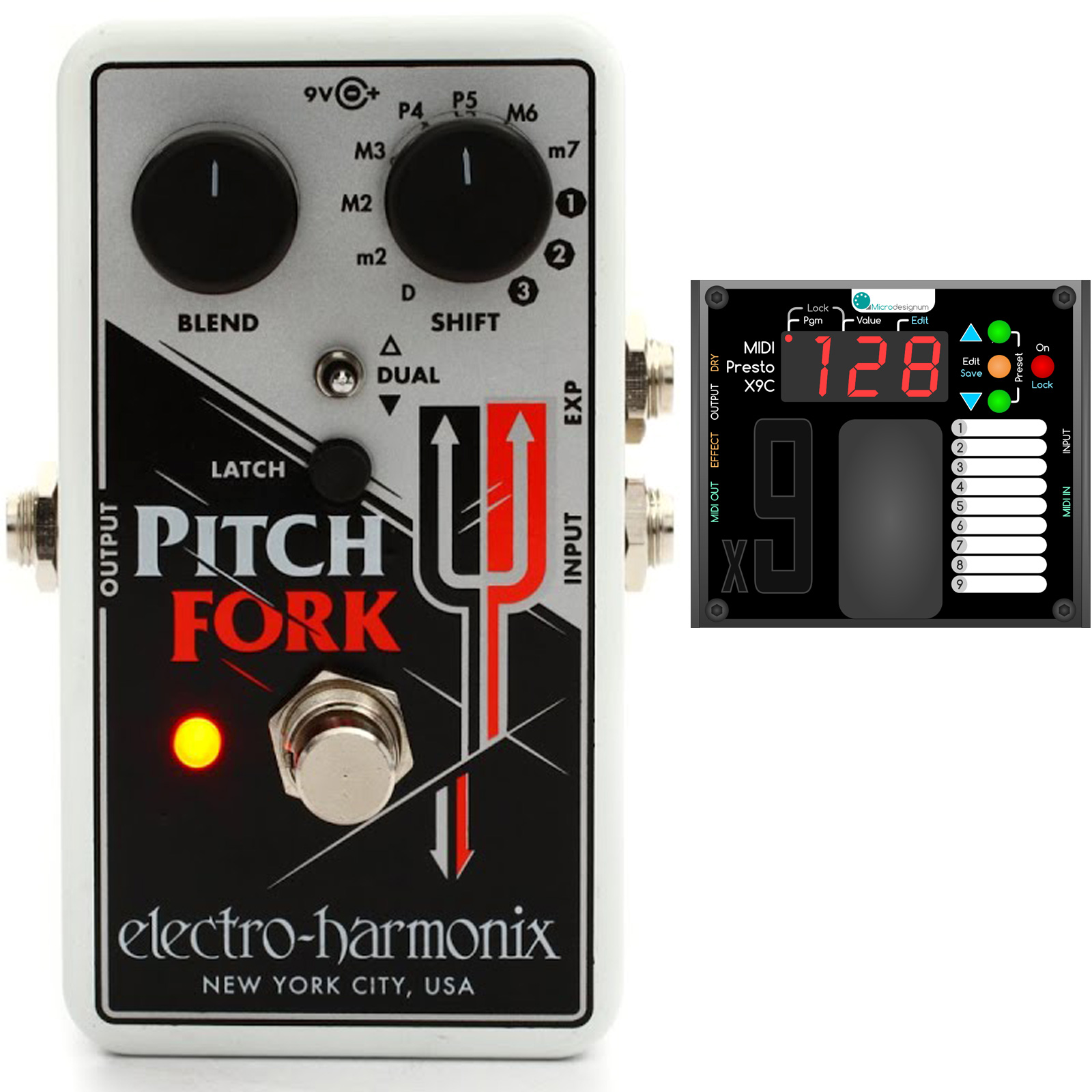 EHX Pitch Fork with MIDI control Electro Harmonix Pitch Fork guitar