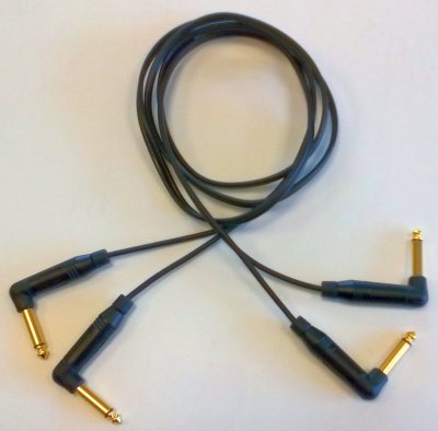 Audio kabel dvojitý lomený Jack 6,3 mm mono TS - lomený Jack 6,3 mm TS 2 m Audio kabel dvojitý lomený Jack 6,3 mm mono TS - lomený Jack 6,3 mm TS 2 m