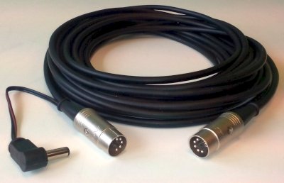 MIDI cable with power supply connector 10 meters MIDI cable with power supply connector 10 meters