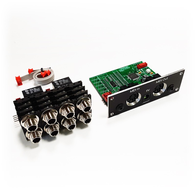 Module of MIDI switcher with 2 stereo loops for DYI