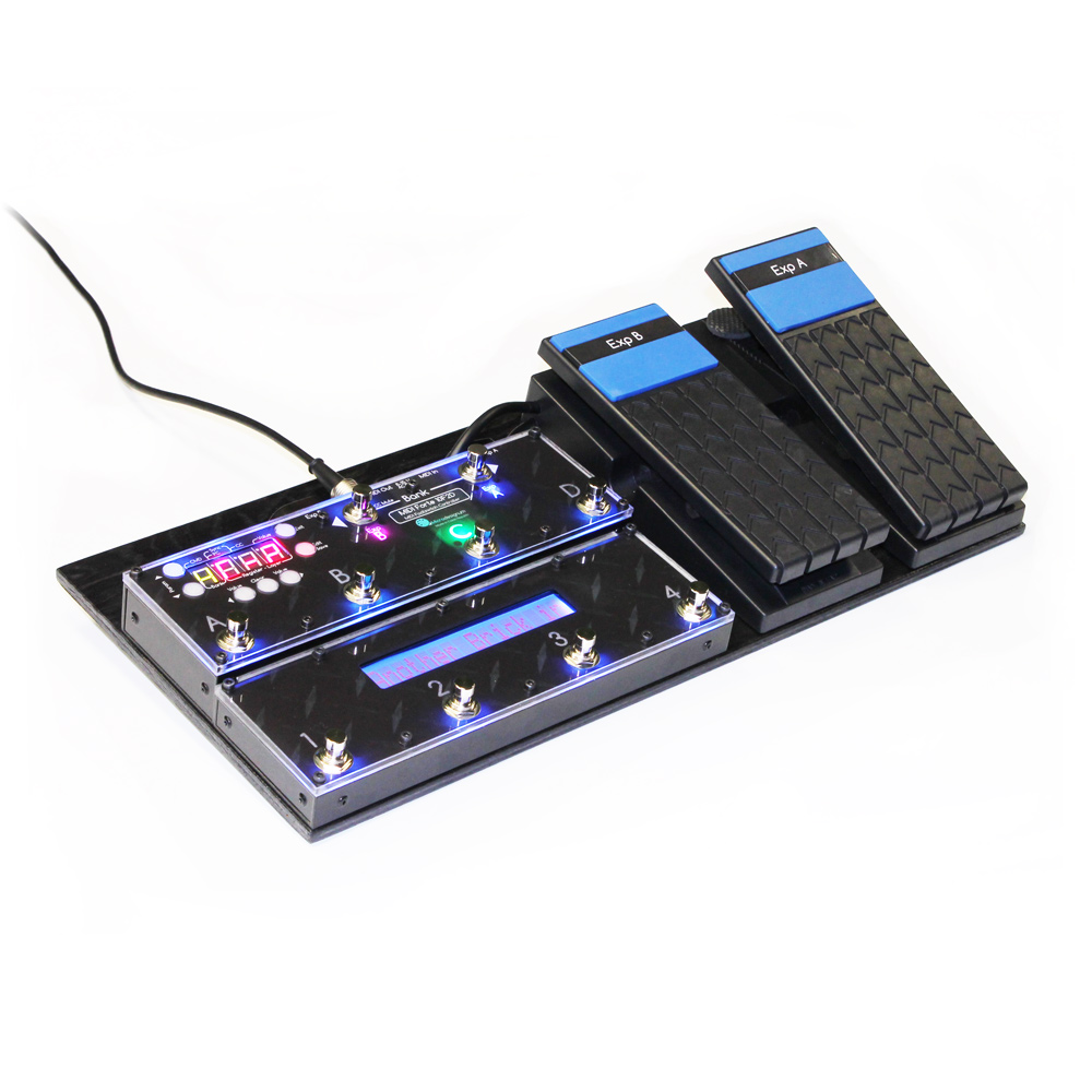 Forord ufuldstændig Jet Microdesignum MIDI Forte 10F2D-2P - foot MIDI controller with large display  and 2 expression pedals