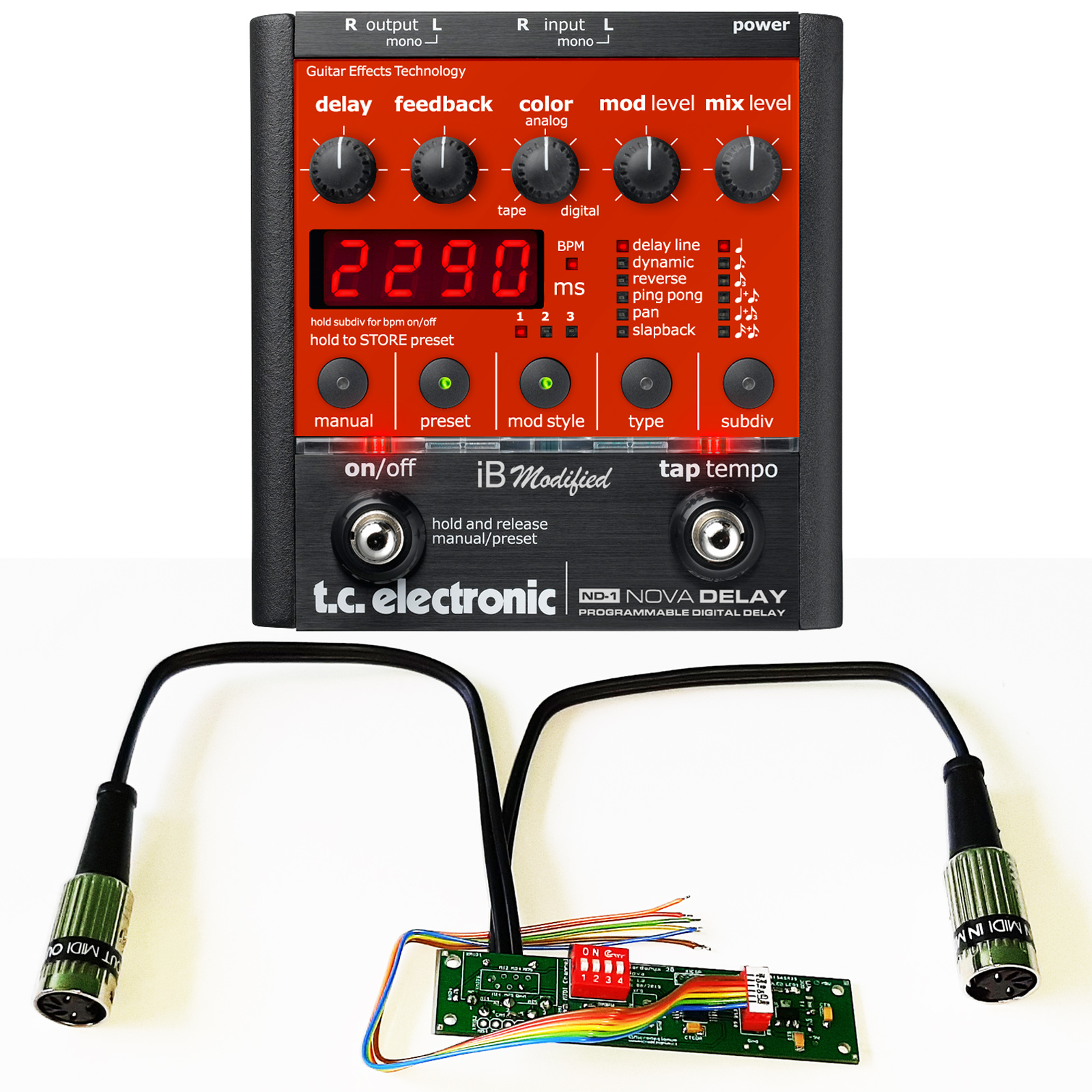 Vandalir Equipar cien Build-in service: MIDI control for TC Electronic Nova Delay ND-1 guitar  pedal