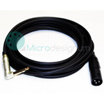 Audio kabel symetrický lomený Jack 6,3 mm TRS - rovný XLR 5 m