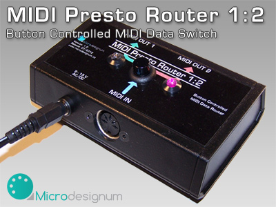 Přepínač MIDI výstupů Presto Router